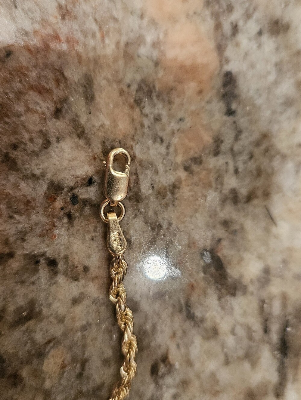 10k Solid Gold Rope Bracelet - Picture 3 of 3